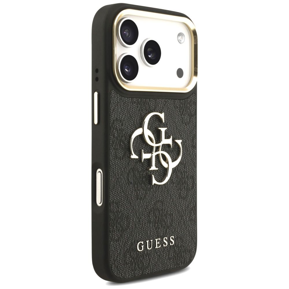 bcd63ceb99fee3ee35a4d999f9e14c02 GUESS case for IPHONE 17 Pro GUHCP17LP4G4BCSK (PU W/ Big 4G Classic & Big Strap Metal Buttons) black