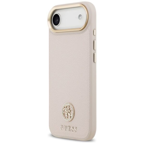 bd61bfe1bc38d5c5347cfd1a52a09a61 GUESS case for IPHONE 17 Air compatible with MagSafe GUHMP17MPGCRMDEP (PU W/ Grained Strass Logo) pink