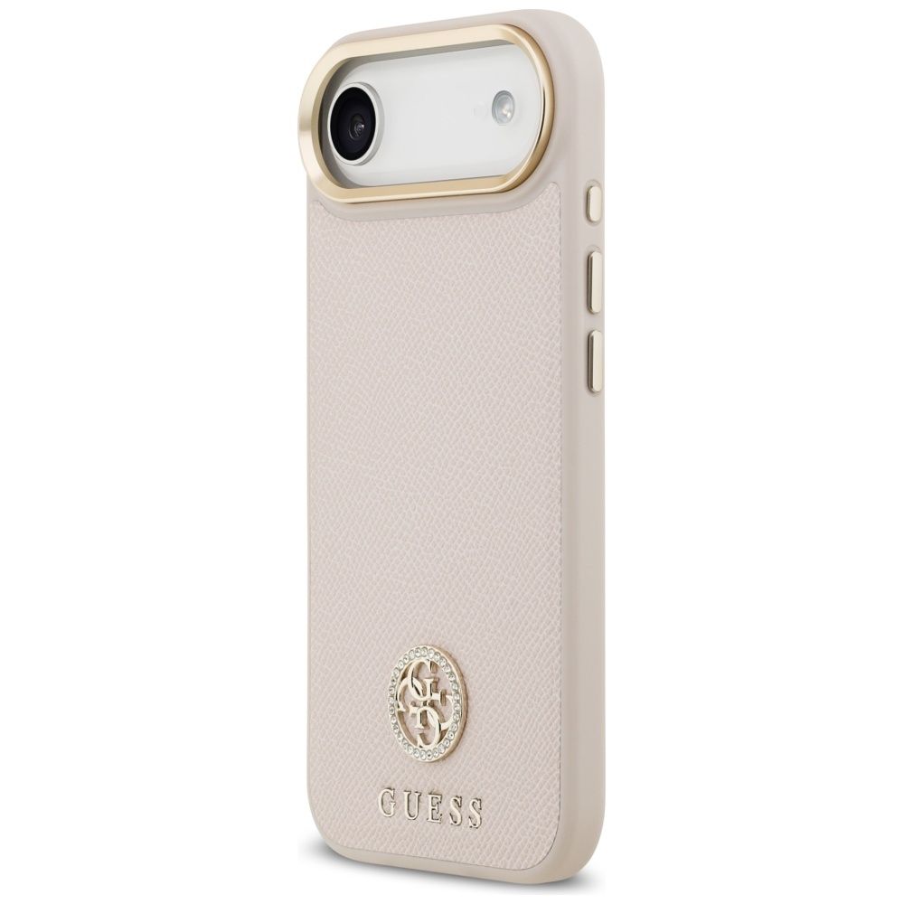 bd61bfe1bc38d5c5347cfd1a52a09a61 GUESS case for IPHONE 17 Air compatible with MagSafe GUHMP17MPGCRMDEP (PU W/ Grained Strass Logo) pink