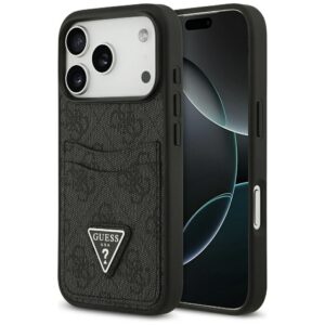 GUESS case for IPHONE 17 Pro GUHCP17LP4TPK (4G Double Card Triangle) black