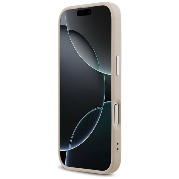 GUESS case for IPHONE 17 compatible with MagSafe GUHMP17SPSDTSCMP (PU W/ Triangle Logo) pink