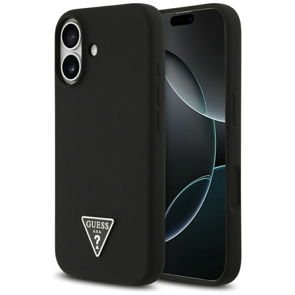 GUESS case for IPHONE 17 compatible with MagSafe GUHMP17SSCTRLMK (Silicone W/ Triangle Logo) black