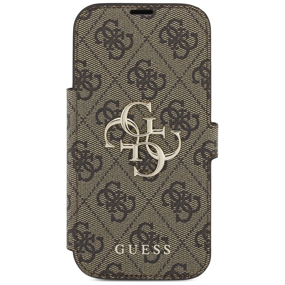 bfe2a225df372c330e46f1904489e774 GUESS book case for IPHONE 17 Pro GUBKP17L4GMGBR (PU 4G Metal Logo) brown