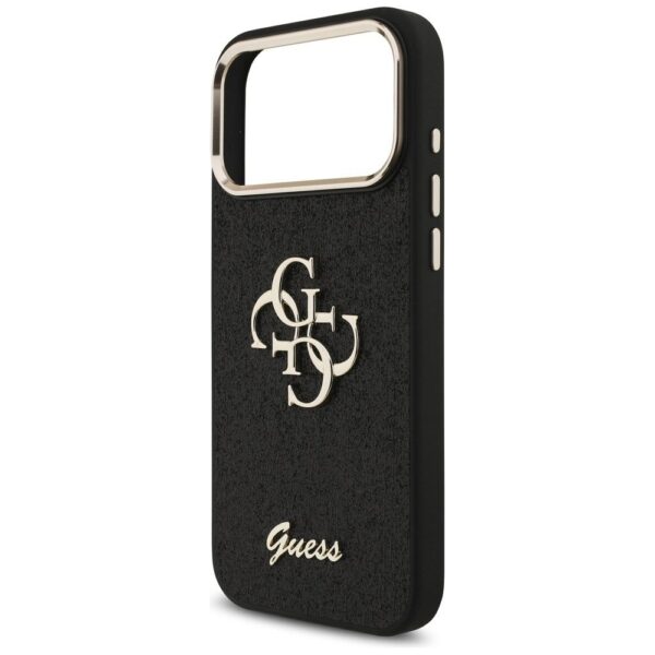 GUESS case for IPHONE 17 Pro Max GUHCP17XHG4SGCK (Fixed Glitter Big 4G Metal Frame) black