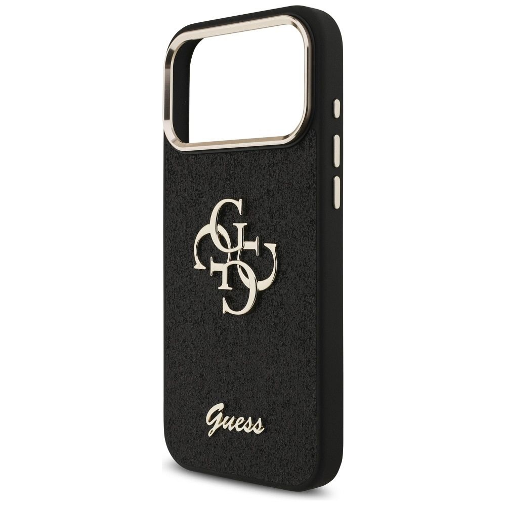 GUESS case for IPHONE 17 Pro Max GUHCP17XHG4SGCK (Fixed Glitter Big 4G Metal Frame) black