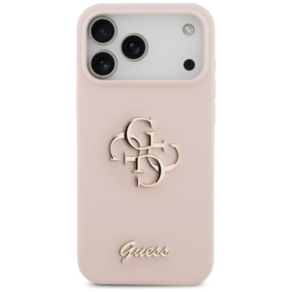 GUESS case for IPHONE 17 Pro Max GUHCP17XSC4GSMP (Silicone W/ Big 4G Script) pink