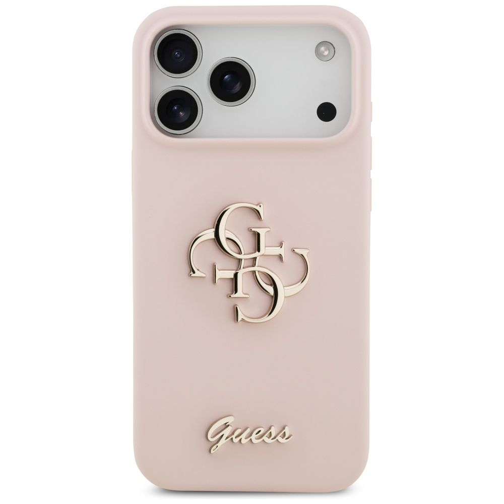 c0c6d9d3bc31e4b63b0c5d19b517fadf GUESS case for IPHONE 17 Pro Max GUHCP17XSC4GSMP (Silicone W/ Big 4G Script) pink