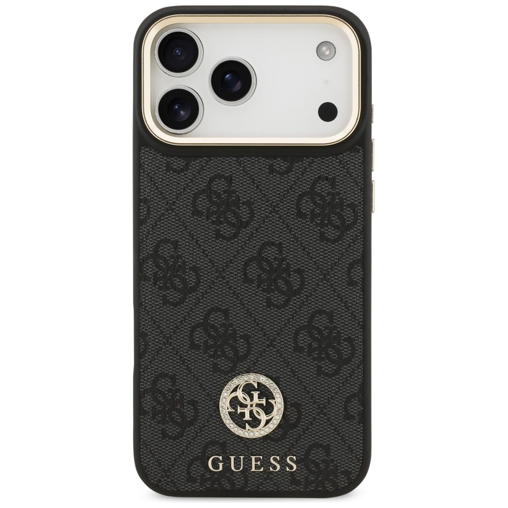 c15b57dcc3dbc58cb811ffdc0d2b71c0 GUESS case for IPHONE 17 Pro Max compatible with MagSafe GUHMP17XP4GRMDEK (PU W/ 4G Strass Logo) black