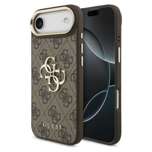 c16ec9fc46f97620277dbeeb23fa94a7 GUESS case for IPHONE 17 Air GUHCP17M4GMGCBR (PU W/ Big 4G Classic Logo) gold brown