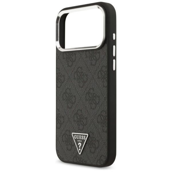 GUESS case for IPHONE 17 Pro Max compatible with MagSafe GUHMP17XP4TSRCMK (PU 4G W/Triangle Logo SL) black