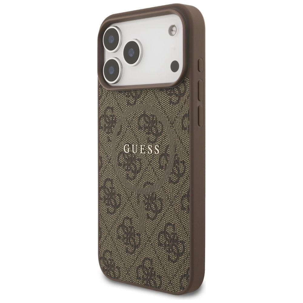 c23dba668e15a2f83043e28b3ba08a8a GUESS case for IPHONE 17 Pro Max compatible with MagSafe GUHMP17XG4GFRW (PU 4G Ring Classic Logo) brown