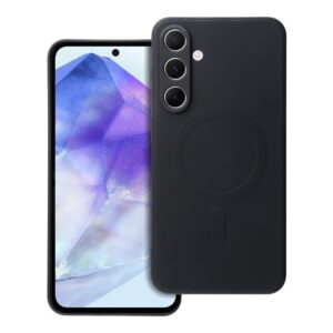 SILICONE MAG COVER case compatible with MagSafe for SAMSUNG A55 black