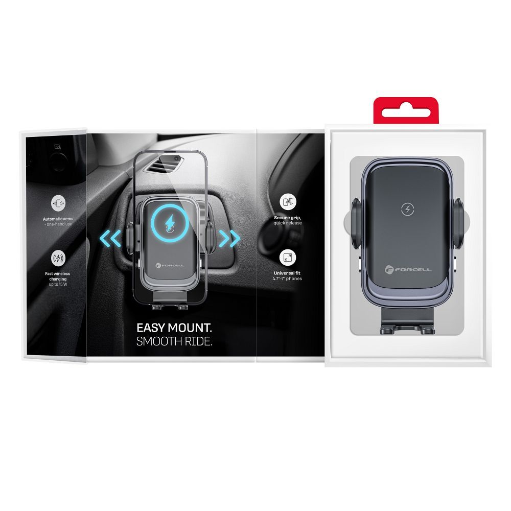c61d23d684d1980e40ffb295efc49aa7 FORCELL F-GRIP Grand (F-24) wireless charging holder 15W silver