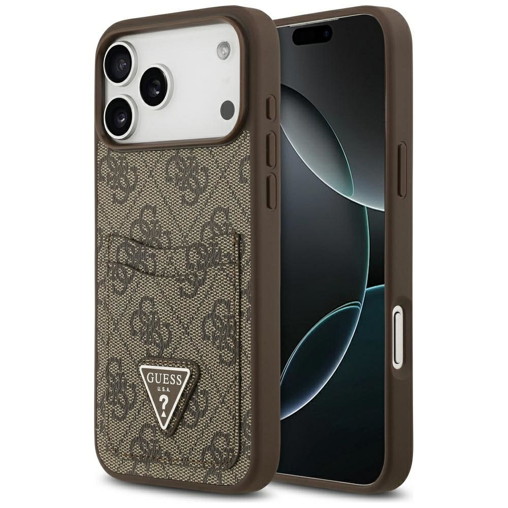 c6b58c6d15afcd5f0f825c1ee8592cf0 GUESS case for IPHONE 17 Pro Max GUHCP17XP4TPW (4G Double Card Triangle) gold