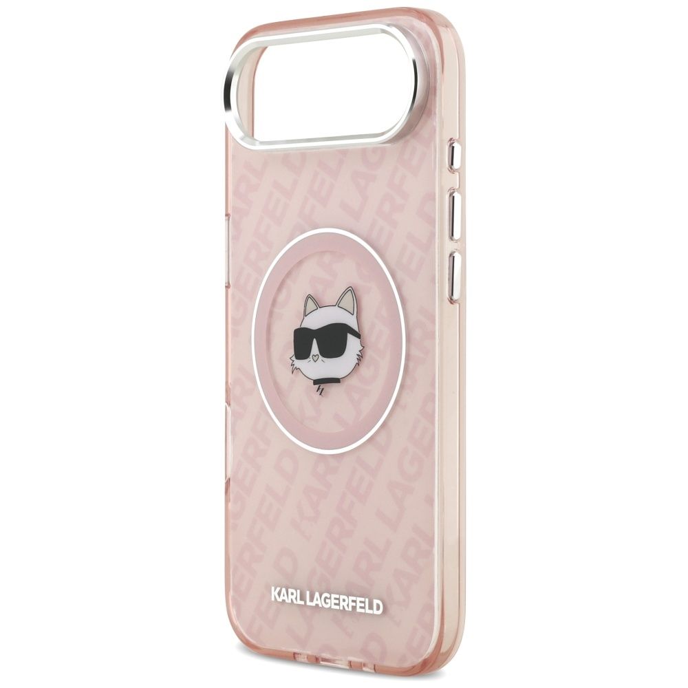 KARL LAGERFELD case for IPHONE 17 Air compatible with MagSafe KLHMP17MHMKBCHOP (IML Choupette Head Logo) pink