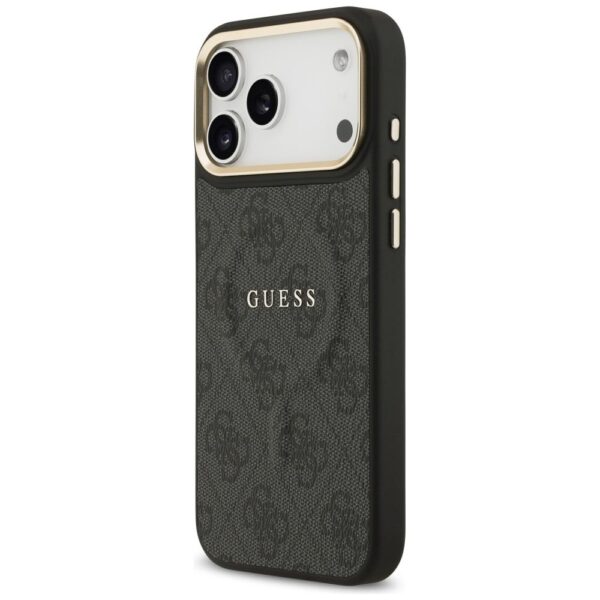 GUESS case for IPHONE 17 Pro Max compatible with MagSafe GUHMP17XP4MSEGCK (PU 4G W/ Classic) black