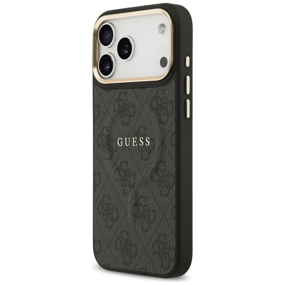 GUESS case for IPHONE 17 Pro Max compatible with MagSafe GUHMP17XP4MSEGCK (PU 4G W/ Classic) black
