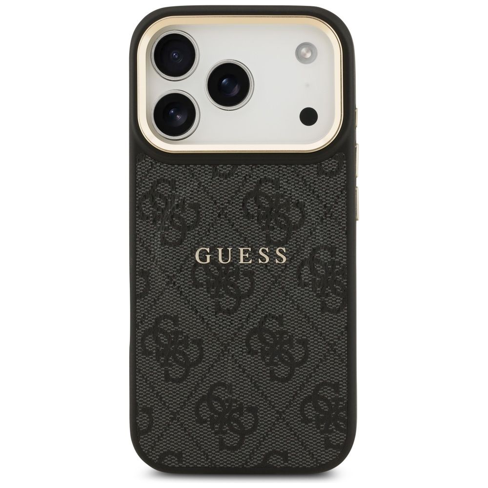 GUESS case for IPHONE 17 Pro compatible with MagSafe GUHMP17LP4MSEGCK (PU 4G W/ Classic) black