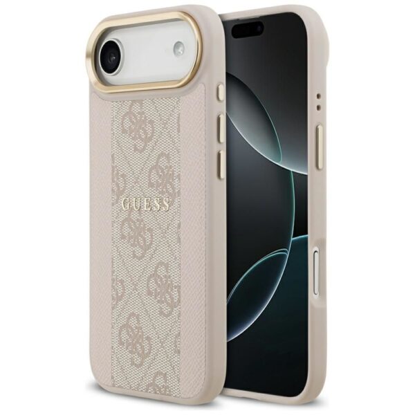 c8ca4c3b0c400fb2b624af4f450366d1 GUESS case for IPHONE 17 Air compatible with MagSafe GUHMP17MPG4SEMCP (PU W/ 4G Stripe) pink