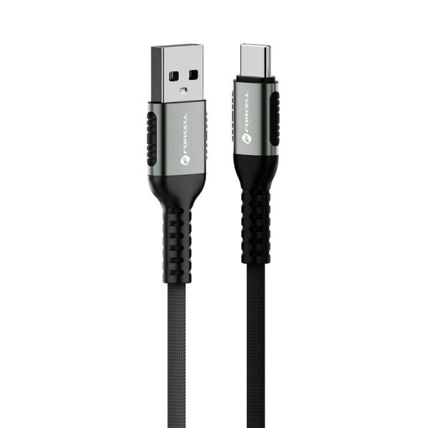 c8d7a5071de1cc5f1854867948faf2ef FORCELL F-ENERGY C256 cable USB A to Type C QC4.0 3A 66W Cafule 0,25 m black
