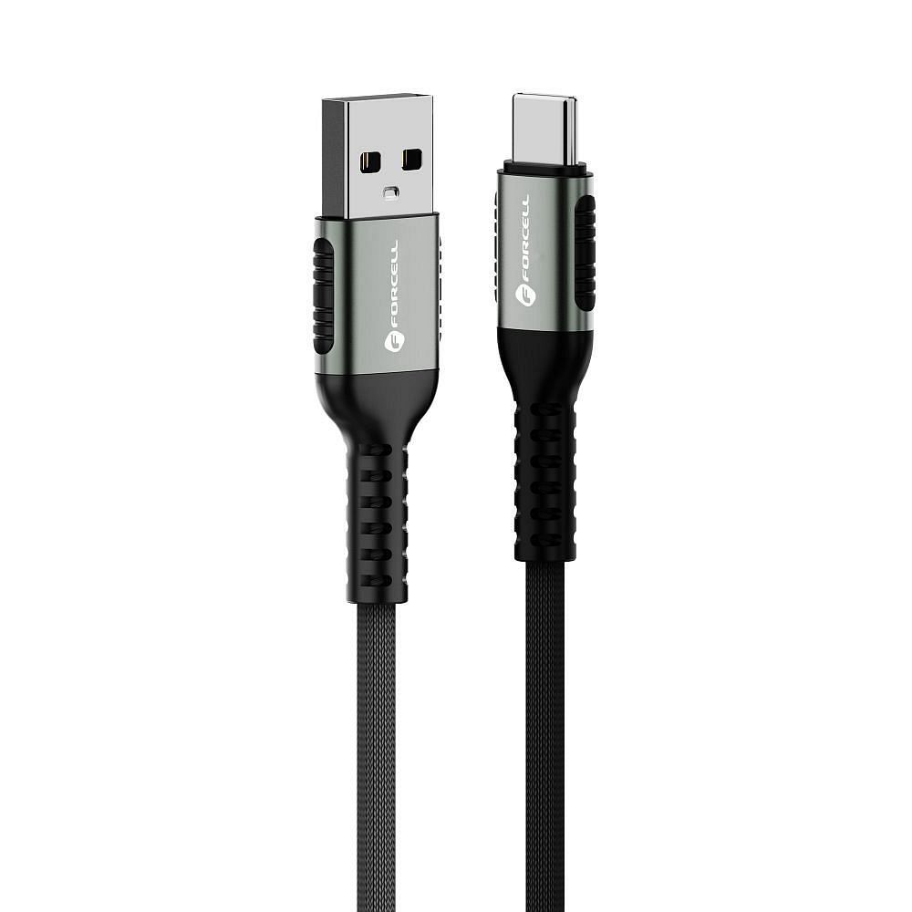 c8d7a5071de1cc5f1854867948faf2ef FORCELL F-ENERGY C256 cable USB A to Type C QC4.0 3A 66W Cafule 0,25 m black