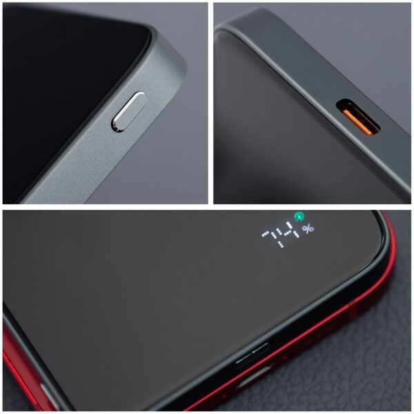 Powerbank compatible with MagSafe Forcell F-Energy SuperSlim F5K8 QC4.0 PD3.0 15W 5000 mAh black