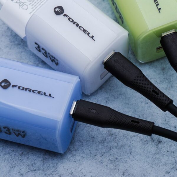 cb5773ac98095d287b296065c2796695 FORCELL F-ENERGY C344 cable Type C to Type C QC4.0 PD 3A 60W Silicone 1 m black