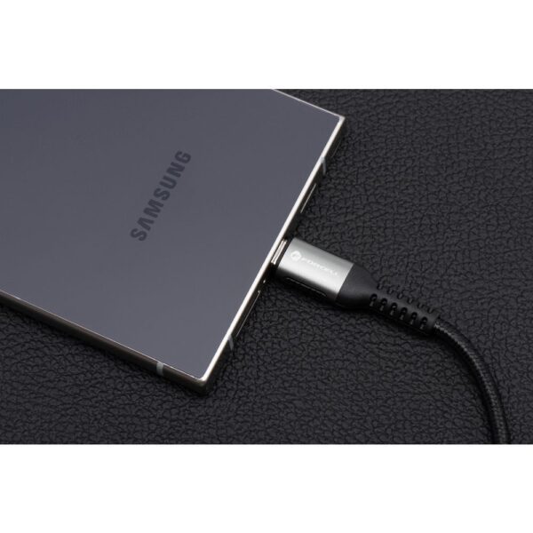 ccb79f14f8f234e694c464a1cd779a69 FORCELL F-ENERGY C260 cable Type C to Type C QC4.0 PD 5A 100W Cafule 0,5 m black