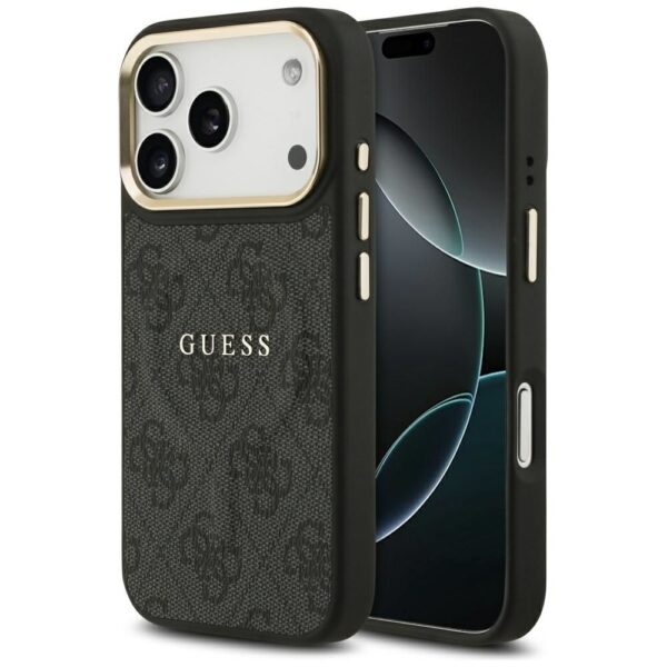 GUESS case for IPHONE 17 Pro compatible with MagSafe GUHMP17LP4MSEGCK (PU 4G W/ Classic) black