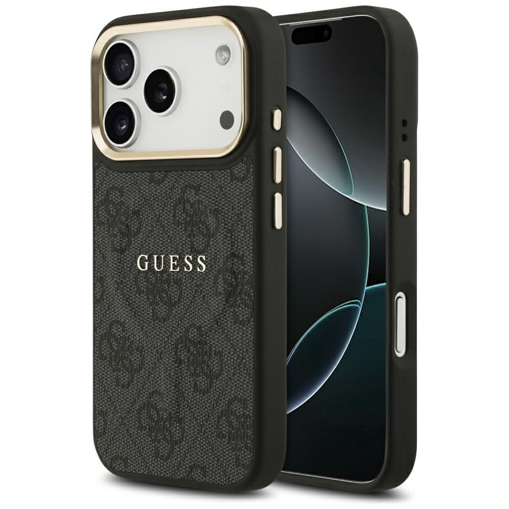 GUESS case for IPHONE 17 Pro compatible with MagSafe GUHMP17LP4MSEGCK (PU 4G W/ Classic) black