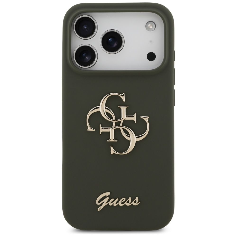 cdef34239aed9812b81aa833e5822b6e GUESS case for IPHONE 17 Pro Max GUHCP17XSC4GSMA (Silicone W/ Big 4G Script) khaki