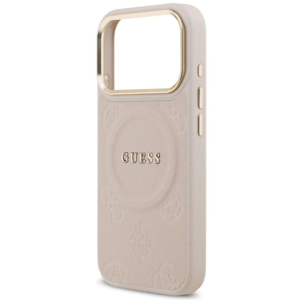 cdf959a705f8c102bbb5c3dfe5dcfad6 GUESS case for IPHONE 17 Pro compatible with MagSafe GUHMP17LPSAMSECP (PU W/ Peony Hot Stamp) pink