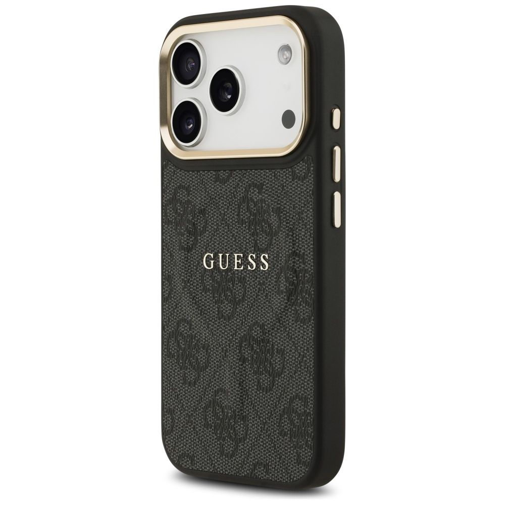 GUESS case for IPHONE 17 Pro compatible with MagSafe GUHMP17LP4MSEGCK (PU 4G W/ Classic) black
