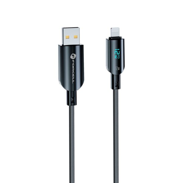 FORCELL F-ENERGY C273 cable USB A to Lightning 2,4A 12W Digital 1,2 m black