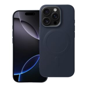 SILICONE MAG COVER (big hole) case compatible with MagSafe for IPHONE 16 Pro blue titanium