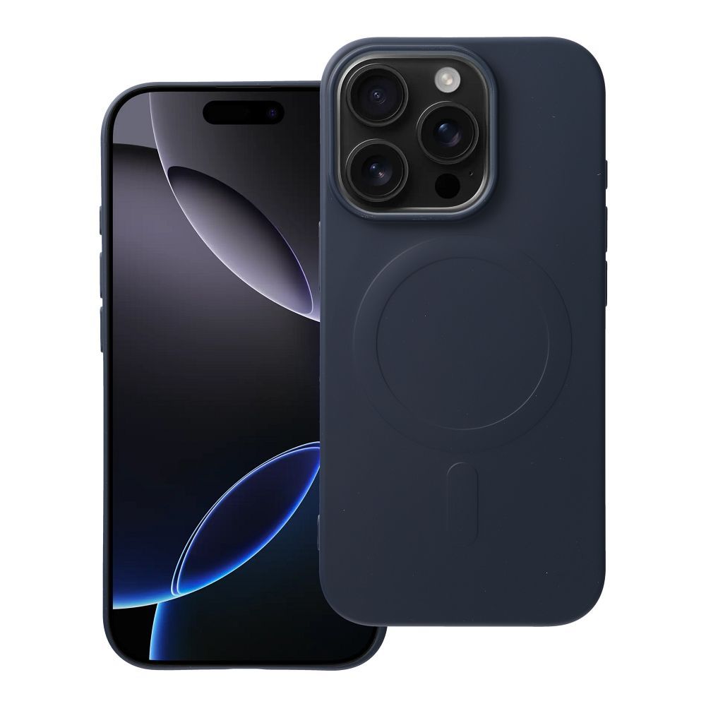d117ca449528f4543048080d85c81418 SILICONE MAG COVER (big hole) case compatible with MagSafe for IPHONE 16 Pro blue titanium