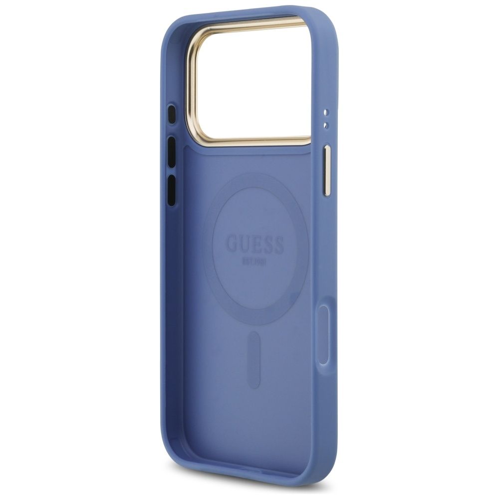 d286b2963154c60356d518a66a8b39c0 GUESS case for IPHONE 17 Pro Max compatible with MagSafe GUHMP17XPG4SEMCB (PU W/ 4G Stripe) blue