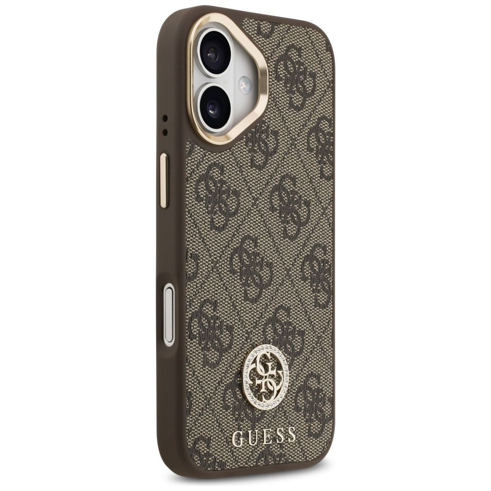 d2f23de1fa79489ffbd0d50ced458aaf GUESS case for IPHONE 17 compatible with MagSafe GUHMP17SP4GRMDEW (PU W/ 4G Strass Logo) brown