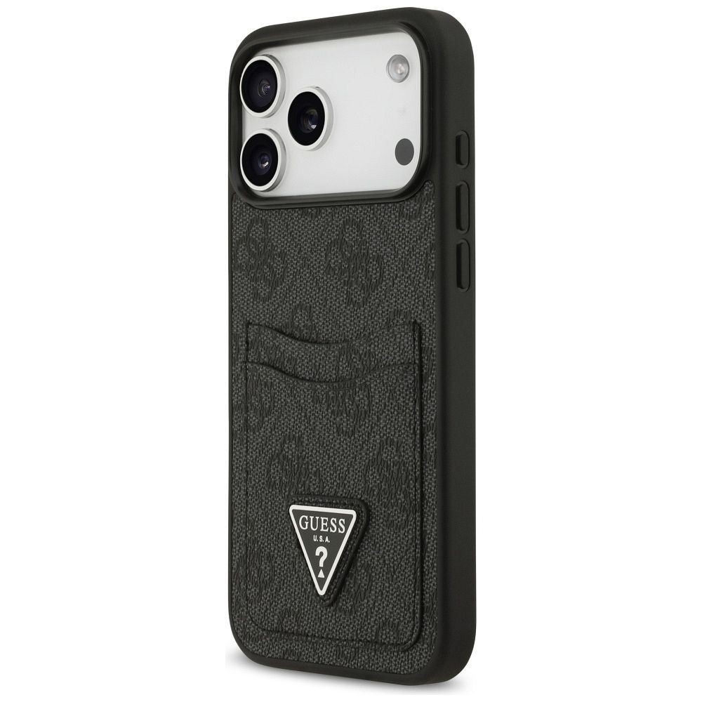 d3e9f06da2bead659eace8610b9d97ac GUESS case for IPHONE 17 Pro Max GUHCP17XP4TPK (4G Double Card Triangle) black