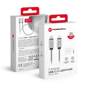 FORCELL F-ENERGY Metal C238 cable Type C to Lightning PD 3A 27W 2 m silver
