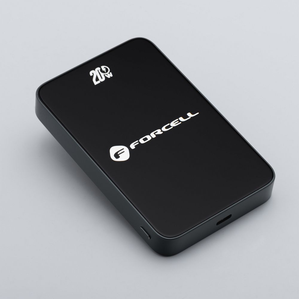 d52cbdaf690f4871ca922cc1c8e64921 Powerbank compatible with MagSafe Forcell F-Energy SuperSlim F10K8 QC4.0 PD3.0 15W 10000 mAh black
