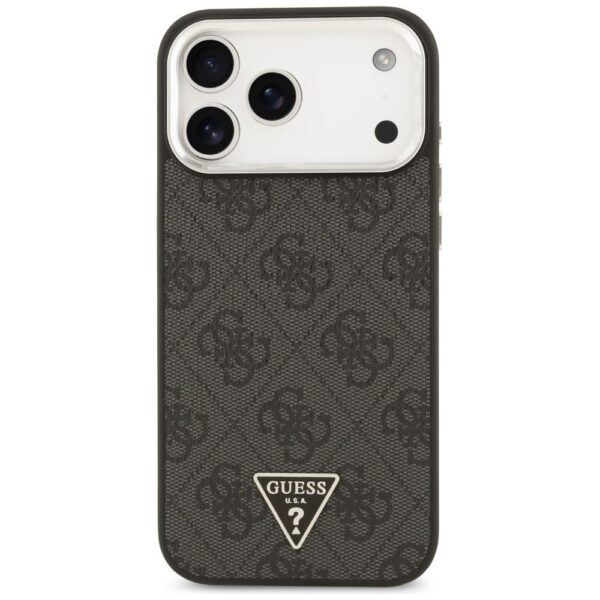 GUESS case for IPHONE 17 Pro Max compatible with MagSafe GUHMP17XP4TSRCMK (PU 4G W/Triangle Logo SL) black