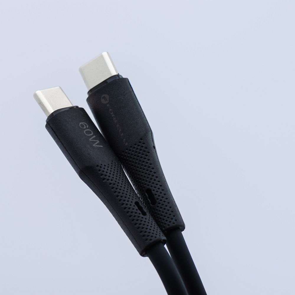 d6461aef6195c85a7bda8ef967171e25 FORCELL F-ENERGY C347 cable Type C to Type C QC4.0 PD 5A 100W Silicone 1 m black