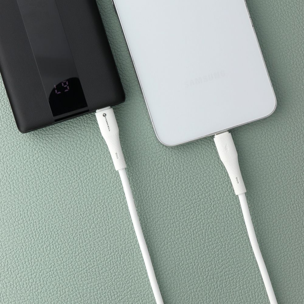 d652fe8e054156df1766222037b22c38 FORCELL F-ENERGY C344 cable Type C to Type C QC4.0 PD 3A 60W Silicone 1 m white