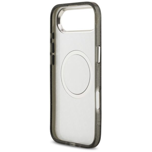 KARL LAGERFELD case for IPHONE 17 Air compatible with MagSafe KLHMP17MHMKBKCHOK (IML Glitter K&C Heads Logo) black