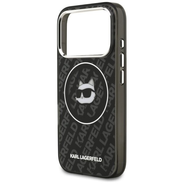 KARL LAGERFELD case for IPHONE 17 Pro Max compatible with MagSafe KLHMP17XHMKBCHOK (IML Choupette Head Logo) black