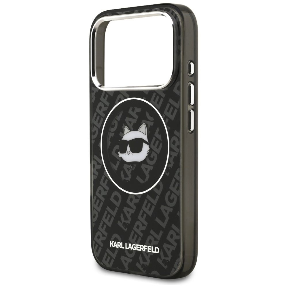 KARL LAGERFELD case for IPHONE 17 Pro Max compatible with MagSafe KLHMP17XHMKBCHOK (IML Choupette Head Logo) black