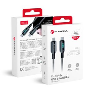 FORCELL F-ENERGY C277 cable Type C to Type C QC4.0 PD 5A 100W Digital 1,2 m black