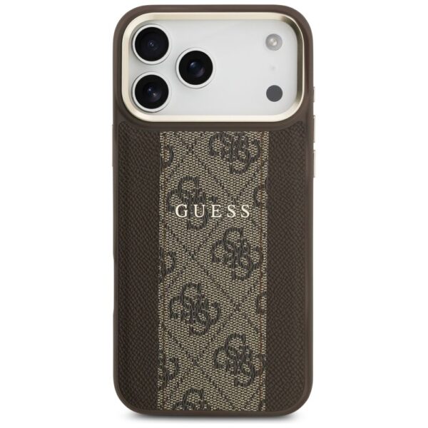 d97bb65aed8fdd95250afa9791a8c520 GUESS case for IPHONE 17 Pro Max compatible with MagSafe GUHMP17XPG4SEMCW (PU W/ 4G Stripe) brown