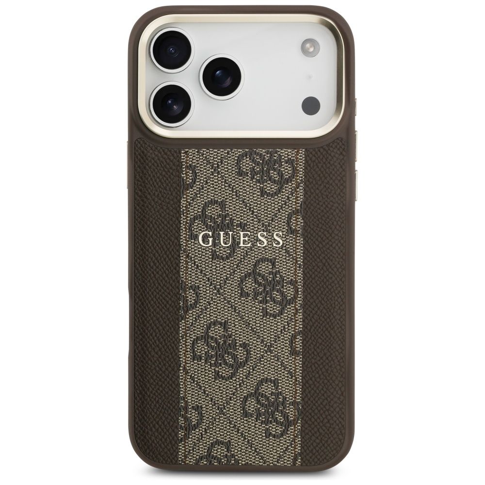 d97bb65aed8fdd95250afa9791a8c520 GUESS case for IPHONE 17 Pro Max compatible with MagSafe GUHMP17XPG4SEMCW (PU W/ 4G Stripe) brown